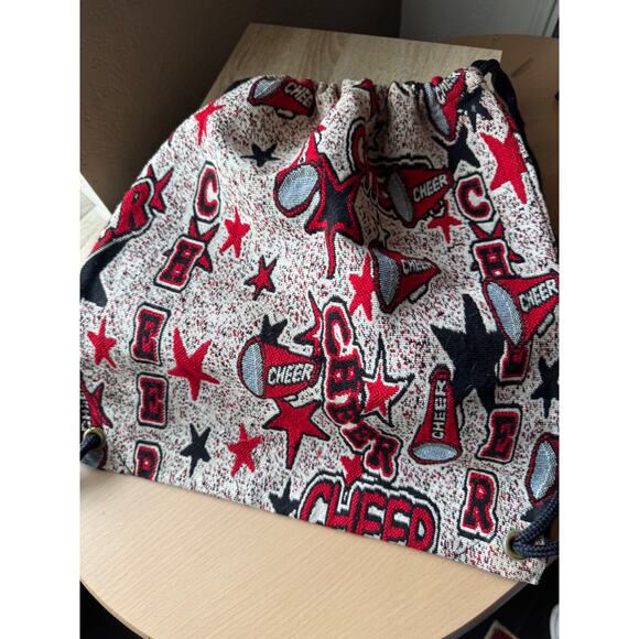 Handmade Cheer Drawstring Backpack – 15" x 17" - Picture 6 of 7